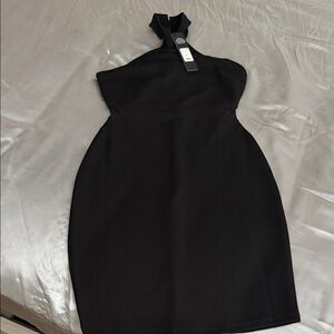 Elegant Black One-Shoulder Dress